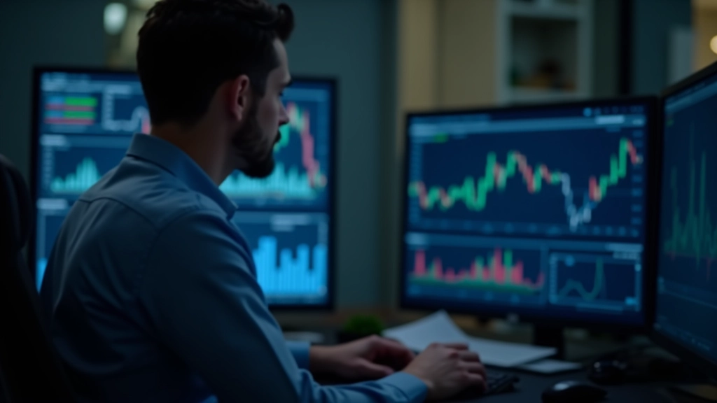 Investor analyzing financial data